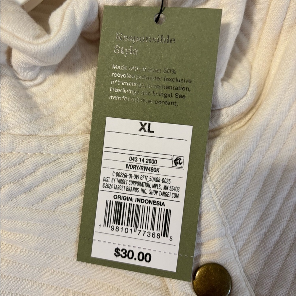 Goodfellow & Co Cream Button-Collar Sweater - Picture 11 of 11